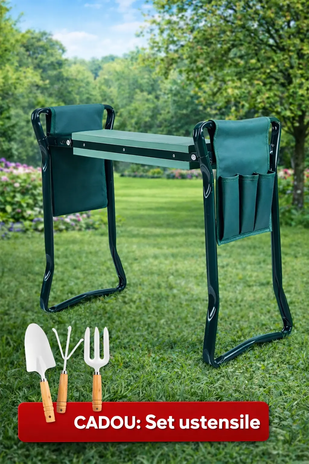 Scaun pliabil de grădină 3 în 1